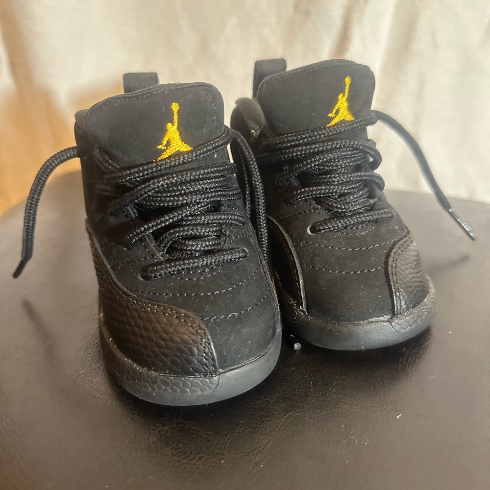 Jordan Black and Gold Athletic Sneakers